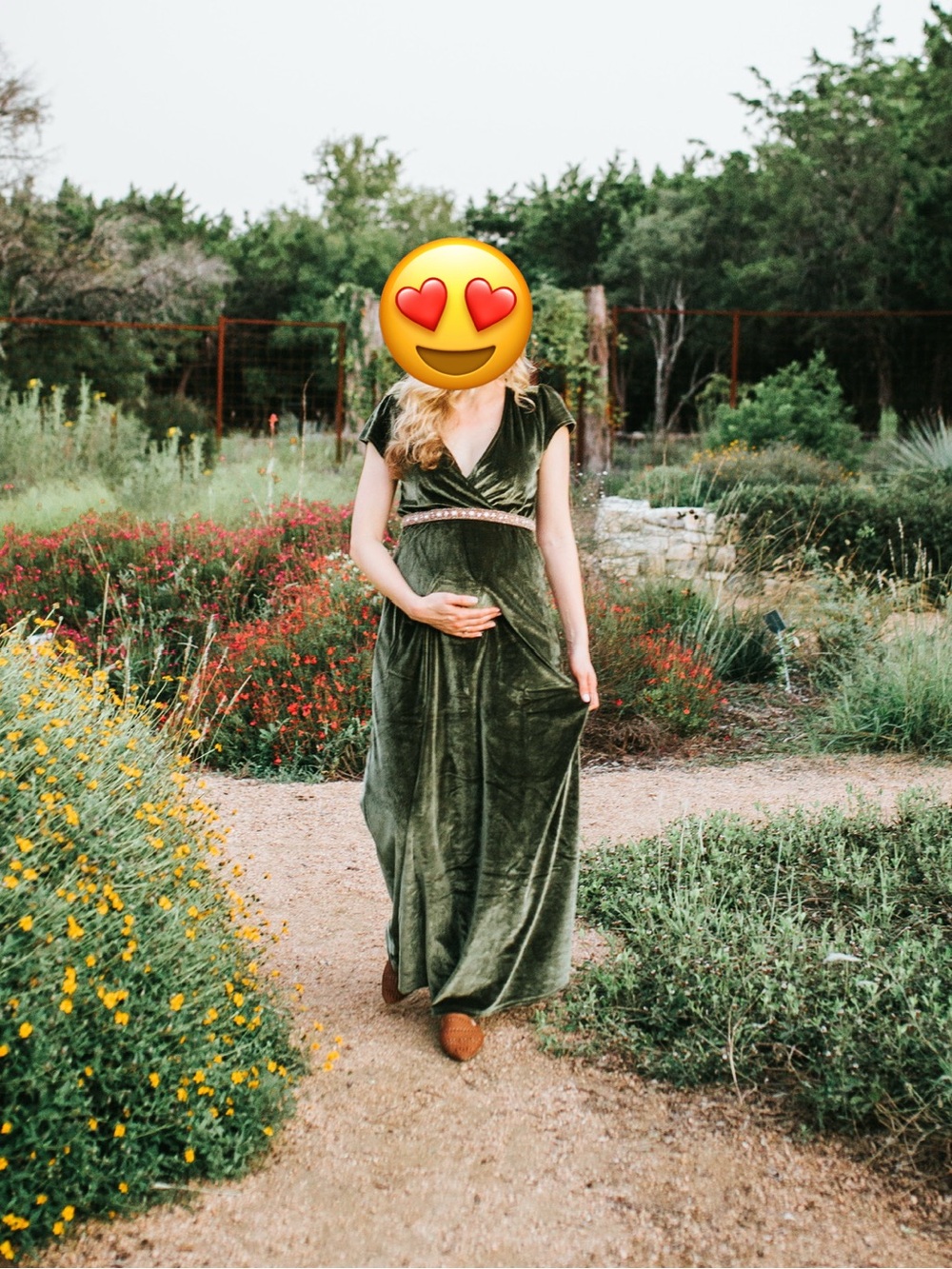 Baltic Born Olive Velvet Maxi Dress